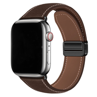 Magnetic Stretchy 40mm 41mm 44mm 45mm 38mm 49mm 42mm Women Men Genuine Leather Adjustable Strap Luxury for Apple Watch Band