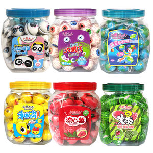 Sıcak satış asya aperatifler göz topu şekli yumuşak jöle şekerler toplu lal tatlı karpuz lezzet reçel dolu <span class=keywords><strong>Gummies</strong></span> - Product Image 1