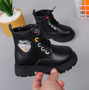 Kids Boots Shoes for Girl Boots Black for School Rubber Boots for Children - Product Image 4