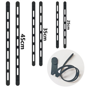 Attaches-câbles en silicone réglables de 45 cm, colorées, réutilisables, élastiques, en caoutchouc de silicone, sangles de fixation en silicone - Product Image 1