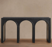 Table d'entrée en bois au design moderne et luxueux, table console en bois