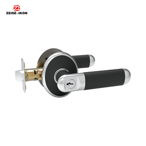 Serrure de porte d'entrée antivol durable <span class=keywords><strong>et</strong></span> étanche avec levier, finition <span class=keywords><strong>nickel</strong></span> satiné, bouton réglable, pêne dormant à cylindre unique, clé 70 mm - Product Image 5