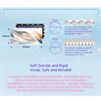 Module LED flexible d'intérieur, panneau souple incurvé P1.25 P1.56 P1.875 P2.5, affichage numérique couleur pour mur vidéo créatif