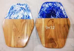 Vente en gros de bloc à découper en bois pentagone planche à fromage de travail en résine pour la cuisine à domicile pour la coupe du bois en Inde - Product Image 2