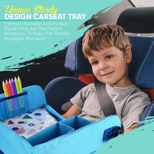 Échantillon gratuit Table de siège auto robuste et confortable Plateau de voyage pour siège auto Organisateur de voyage pour enfants Plateau de voyage pour tout-petits - Product Image 4