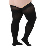Chaussettes de compression médicale respirantes, hauteur cuisse, bout fermé, en nylon et élasthanne, pour un soutien tout au long de la journée