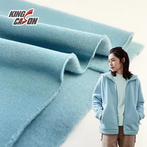 Kingcason China Factory 100%Polyester One Side Brush Velvet Plain Dyeing Polar Fleece Fabric For Hoodie Blanket Pajamas Coat