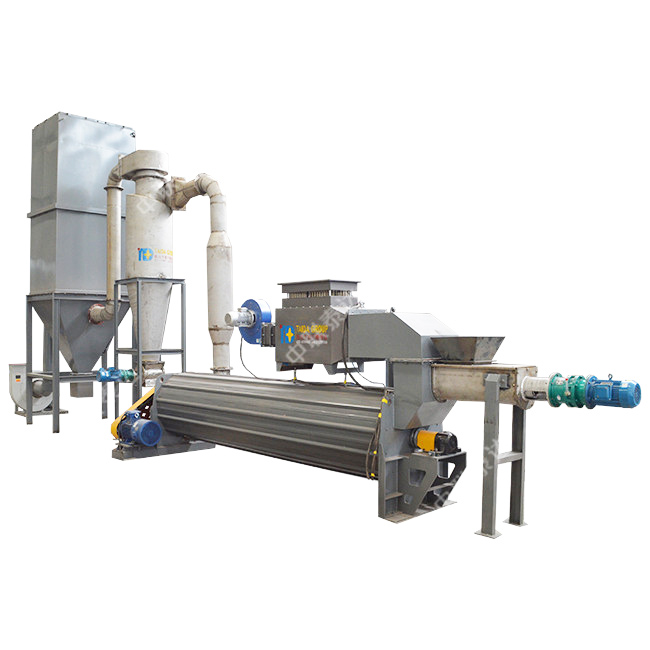 1TPH Air Swept Rotary Drum Dryer Designed For Drying STP Municipal Dying Textile Beer Pulp Sludge With Small Footprint