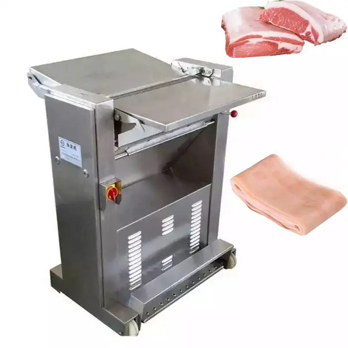 Otomatik et domuz eti cilt kasap dükkanı için makine et soyma makinesi kaldırmak