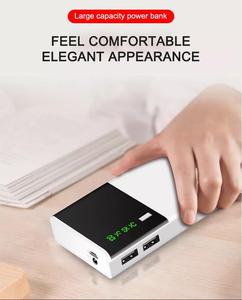 Bộ Sạc Dự Phòng 18650 Sạc Nhanh Ổ Cắm USB Kép 20000Mah Hộp Đựng Sạc Pin Không Có Pin Cho Xiaomi Huawei <span class=keywords><strong>Iphone</strong></span> Màu Trắng - Product Image 3