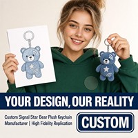 Porte-clés en peluche personnalisé OEM ODM Signal Star Bear, service de conception de personnage original, mascotte en peluche, cadeau promotionnel avec technologie IA