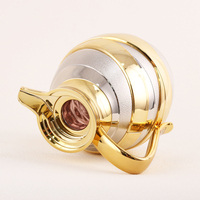 Carafe à café thermique arabe de qualité supérieure, capacité 1L, coque en plastique résistante aux rayures, doublure en verre rose