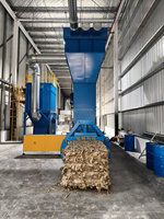 Compacteur-presseur hydraulique entièrement automatique pour la gestion des déchets, destiné à la compression du carton usagé/boîtes en carton ondulé et des films, piloté par PLC