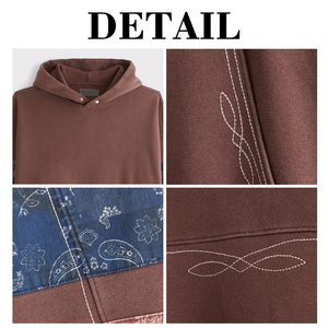 เสื้อฮิปฮอป KingSen OEM รุ่นวินเทอร์ ยูนิเซ็กซ์ ผ้าฝ้าย 100% ระบายอากาศได้ดี ปักลาย สโตนวอช คัลเลอร์บล็อก พิมพ์ลายดิจิตอลตามสั่ง - Product Image 6