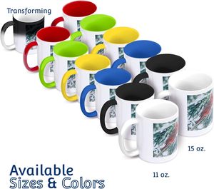 11 oz Gift Box Custom Printed Logo <b>Ceramic</b> Coffee Water Sublimation Heat Sensitive Color Changing Magic Mug <b>Cup</b> for Sublimation - Product Image 3