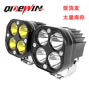 Qidewin Motorcycle Spotlight 7.7cm <b>Led</b> <b>Work</b> <b>Light</b> Dual Color White Yellow 25w 6000lm For Vehicle Roof Lighting - Product Image 4