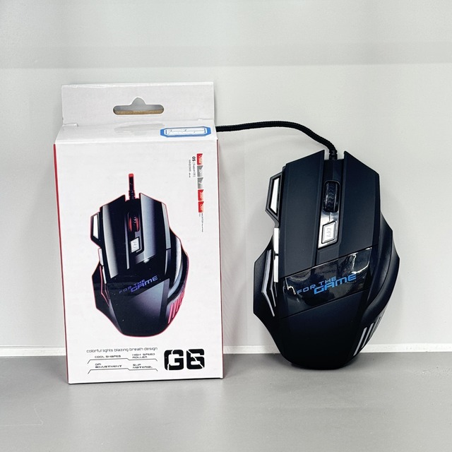Gaming Mouse 7D Ergnomic Design Wired Mouse Gaming 2400 DPI Backlit Right Hand Optical Mouse for Gamer