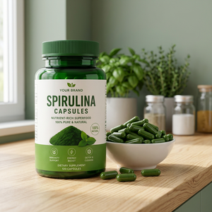 Cápsulas de Espirulina Orgánica, Suplemento Dietético Vegano Natural para la Inmunidad, Energía, Desintoxicación, Salud Digestiva, Crecimiento Muscular y Capilar - Product Image 1