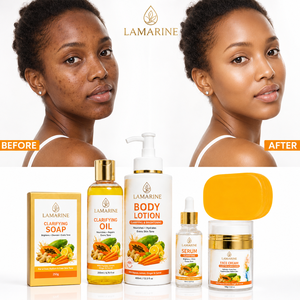 Conjunto de Cuidados com a Pele Facial de Colágeno e Vitamina C com Cenoura para Clareamento e Remoção de Manchas Escuras para Todos os Tipos de Pele - Product Image 1