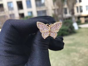 Collar de Moda Personalizado con Cadena de Eslabones Tipo Nugget de Acero Inoxidable, Dije de Mariposa con Circonitas, Joyería de Cadena para Mujer - Product Image 5