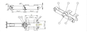 Cadena de oruga de acero aleado de nuevo diseño <span class=keywords><strong>TAOBO</strong></span> EQUIPMENT, piezas de motor diésel para excavadora y grúa, zapata de goma, Shandong, 1 año de garantía - Product Image 5