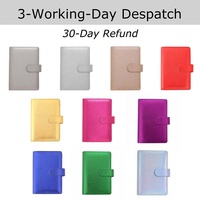 Yihe meilleure vente 10 couleurs 6 anneaux A6 galet cuir Budget liant portefeuille Agenda cahier/Ringbook argent spirale PU cadeau