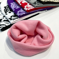 Bas quantité minimale de commande fabricants de bonnets personnalisés partout impression Jacquard Y2K gothique sans manchette pli sans manchette hiver crâne casquette tricot chapeau avec Logo