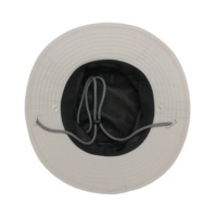 Chapeau Bob Ventilé Imperméable de Haute Qualité avec Patch en Caoutchouc Soudé par Ultrasons Personnalisé et Cordon Amovible