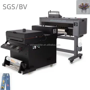 Harga pabrik 60CM Digital T-Shirt Tekstil Mesin cetak termal Transfer I3200 DTF Printer