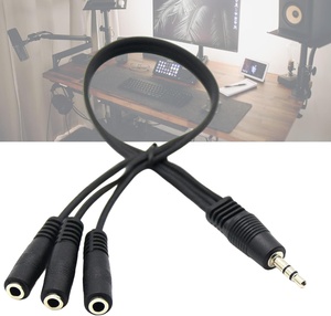 Không độ trễ ba cổng <span class=keywords><strong>3</strong></span>.5mm AUX <span class=keywords><strong>Splitter</strong></span> <span class=keywords><strong>1</strong></span> đầu vào <span class=keywords><strong>3</strong></span> đầu ra Stereo y-cáp cho nhiều người nghe nhạc/phim - Product Image 1