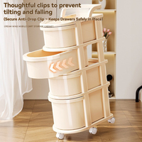 Organisateur compact en plastique écologique pour cuisine, bureau, jouets, avec roulettes, tiroirs multi-niveaux, multifonctionnel, pour documents et fournitures de bureau