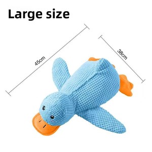 Giocattolo per Cani in Peluche a Forma di Piccola Anatra Gialla, Resistente ai Morsi, per la Dentizione e il Sollievo dal Noio, con Suono, per Cani di Taglia Media e Piccola - Product Image 4