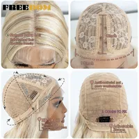 Perruque synthétique en gros pour femmes, 28 pouces, longue, ondulée, marron clair, pour femmes blondes et blanches, perruque frontale HD Lace