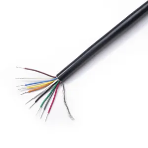 Sistema de bajo voltaje multinúcleo Cable de control de color Cobre trenzado de PVC 10 * 22AWG Cable eléctrico