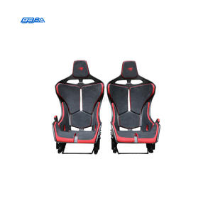Asientos de coche personalizables de fibra de carbono seca, cuero Nappa Alcantara, negro y rojo para McLaren 650S - Product Image 2