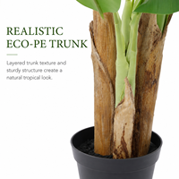 Arbre bananier artificiel Real Touch 200 cm, plante artificielle, emballage KD, décoration paysagère, verdure artificielle d'intérieur, anti-UV, vente en gros