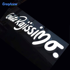 Lettres en relief 3D personnalisées rétroéclairées par LED, étanches, pour enseigne de magasin, boîte à lumière avec <span class=keywords><strong>nom</strong></span> de magasin - Product Image 1