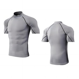 Men Plain Training Tshirts Custom Men's Compression Fit Tee Short Gym Sports Base <b>Layer</b> Cool Dry <b>Tops</b> Compress - Product Image 6