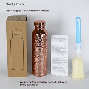 Luxury Plating <strong>Copper</strong> <strong>Water</strong> <strong>Bottle</strong> 800ml Stainless Steel Lab-Tested Ayurveda <strong>Copper</strong> Drinking <strong>Copper</strong> Vessel <strong>Bottle</strong> for Women Men - Product Image 1