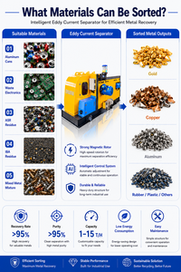 เครื่องแยกแม่เหล็กแบบกระแสไหลวนประสิทธิภาพสูง <span class=keywords><strong>Ruijie</strong></span> RJ100AL-R2 สำหรับคัดแยกขยะโลหะ รีไซเคิลเศษทองแดงและอะลูมิเนียม 55 กิโลวัตต์ - Product Image 5