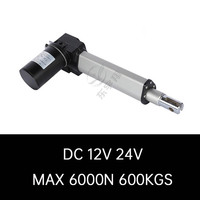 Actionneur Linéaire Électrique DC 12V 24V Étanche 1000N 2000N 3000N 4000N 5000N 6000N pour Bras de Cric et Contrôle du Trafic