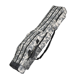 Bolsa de caña de pescar de doble hombro personalizada de 1,2 m y 1,5 m, mochila de Pesca de Mar plegable de tres capas con barriga grande, función impermeable - Product Image 2