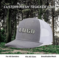Gorra Trucker Personalizada de Malla con 6 Paneles, Bordado 3D, Cierre de Velcro, Unisex, para Verano