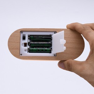 Không dây LED Đèn đứng hình bầu dục sồi ánh sáng ban đêm cơ sở bảng đèn gỗ rắn giữ đèn Acrylic ấm đêm Đèn trang trí nội thất - Product Image 6