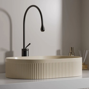 कारखाने प्रत्यक्ष बाथरूम सिरेमिक काउंटर टेबल टॉप आर्ट हैंड वॉश बेसिन सिंक काउंटरटॉप पोर्सिलेन लैवाबो वाशबेसिन - Product Image 4