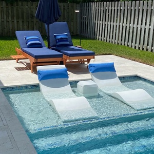 Chaises longues de piscine de qualité hôtelière <span class=keywords><strong>en</strong></span> forme de S Chaise longue dans l'eau et lit de soleil de piscine de station de plage - Product Image 1