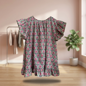 Top corto de verano y primavera para mujer, tejido a mano con estampado floral, informal, sencillo, de poliéster/algodón, con bordado. - Product Image 3