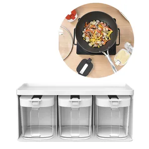 Đường muối Shaker Nhà hàng Gia vị container gia vị Jar Bộ