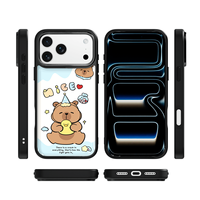 Coque de téléphone AG Feeling Black Edge avec motif d'anniversaire doré pour iPhone 17, 17 Pro Max, 16 Pro, 15 – Coque magnétique
