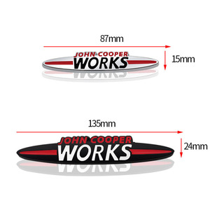 สติกเกอร์แบบมีกาวในตัวโลโก้บนรถ3D โลโก้เครือข่าย <span class=keywords><strong>JCW</strong></span> แบบมินิปรับเปลี่ยนได้โลโก้รถ - Product Image 1